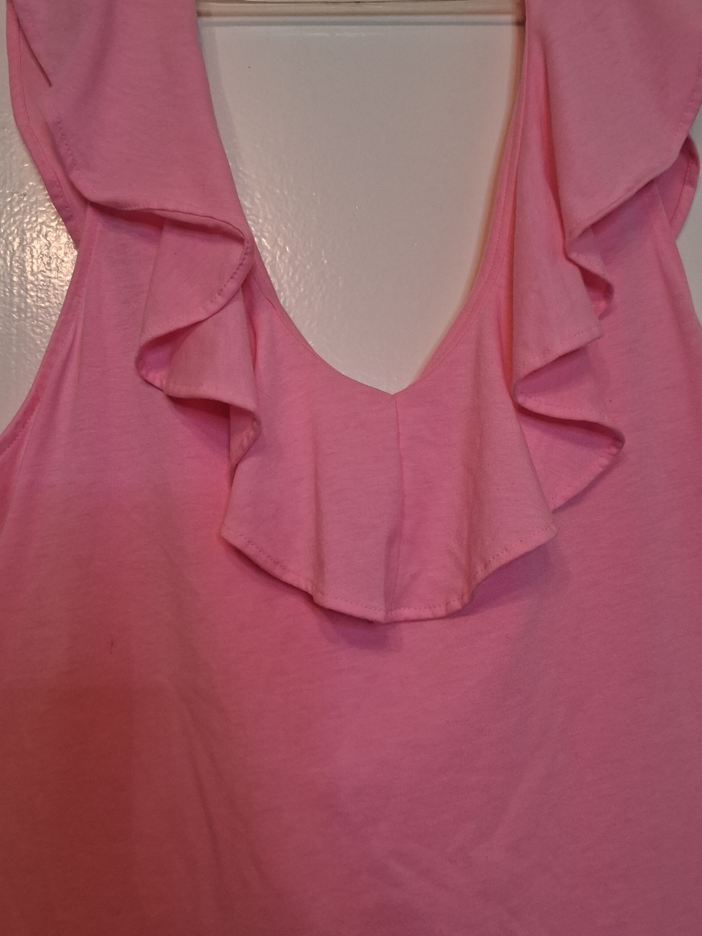Lilly Pulitzer Pink Ruffle V-Neck Shell - Picture 9 of 11